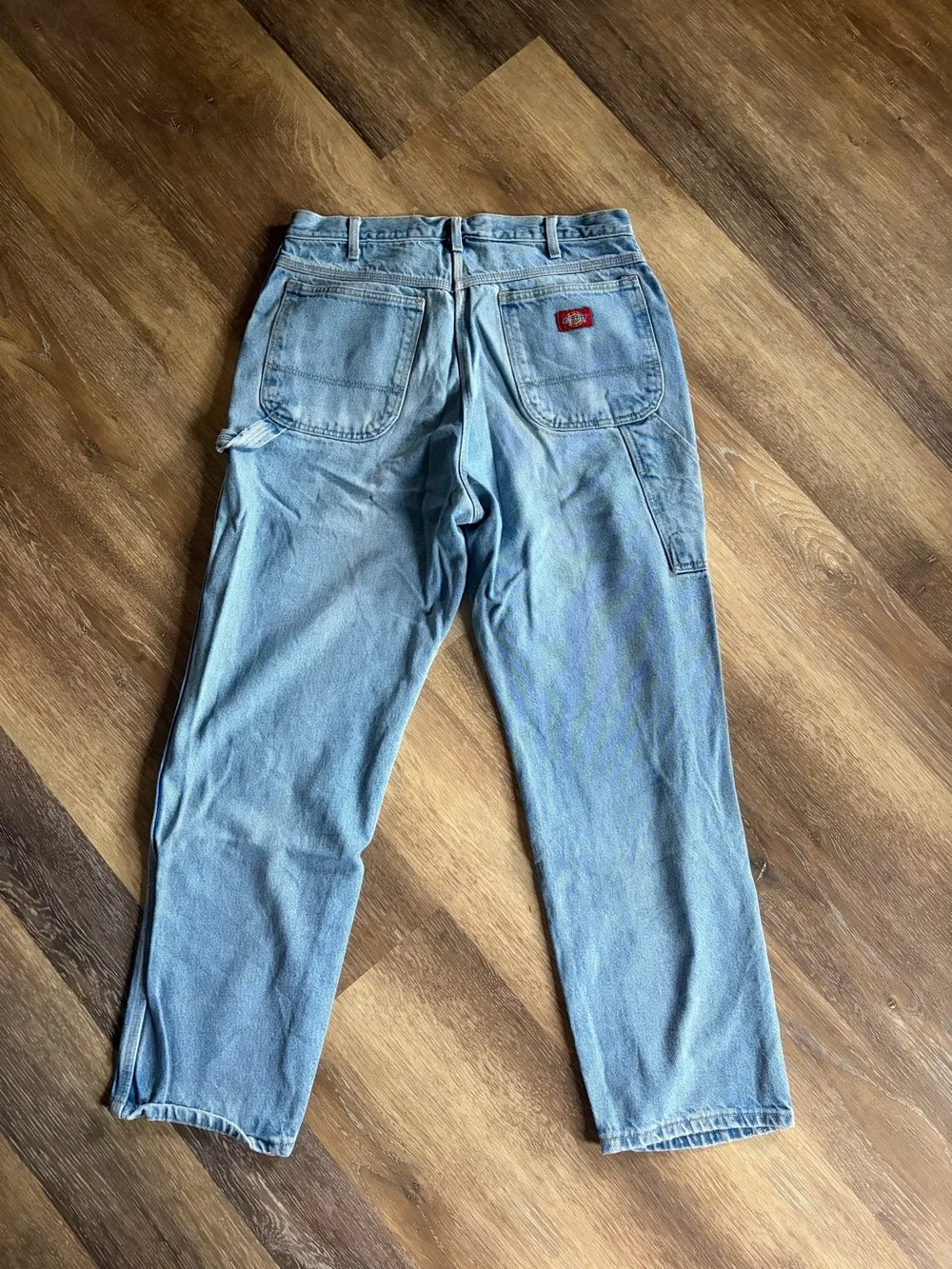 Vintage Dickies Men's Light Blue Classic Straight Jeans